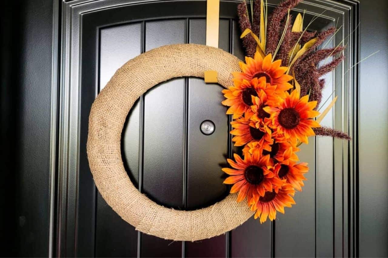 DIY Dollar Tree Fall Decor Autumn Wreath Budgeting Couple