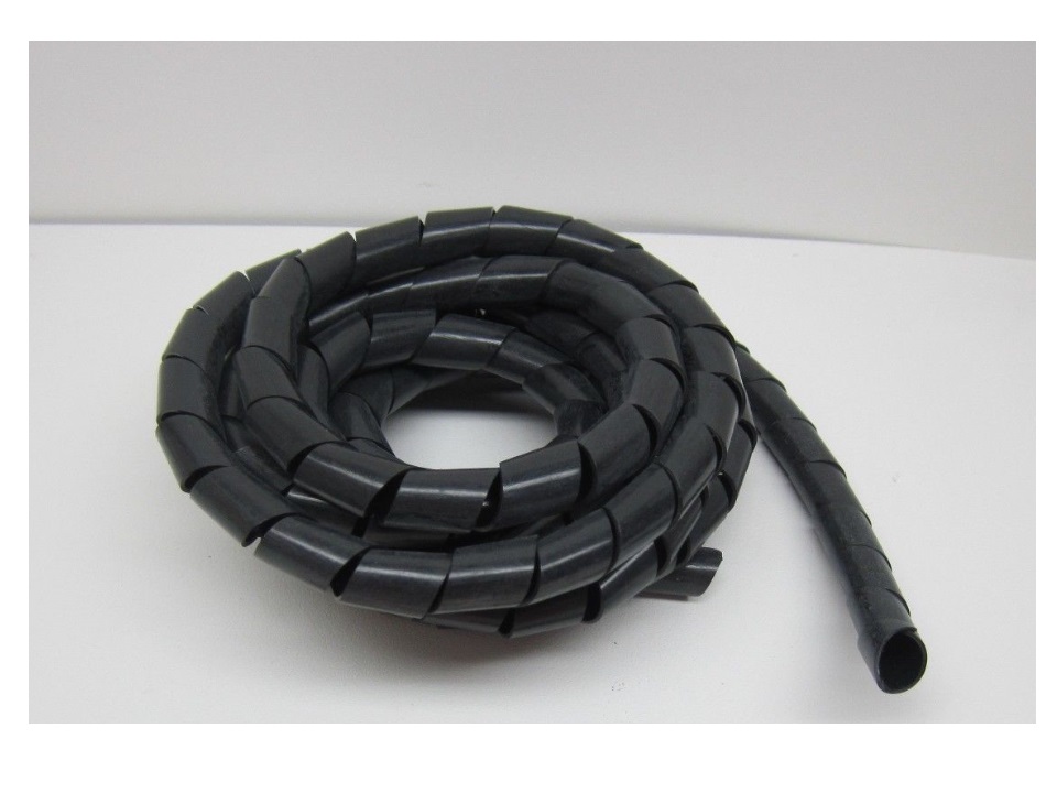 Spiral Wrap, Ø3/4" Black Plastic Cable Cover per Foot Budget Marine