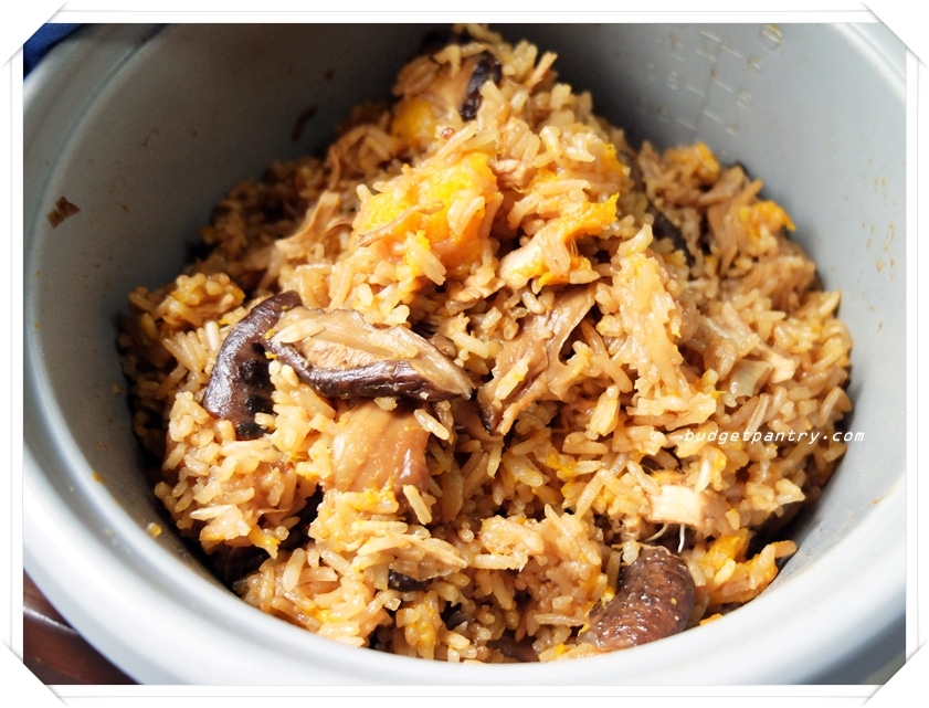 Traditional Pumpkin Rice 南瓜饭 ⋆ Budgetpantry Singapore Mummy Blog on Food, Recipe & Baby