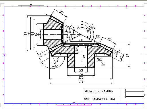 Gambar Roda Gigi Payung Budidrawing76