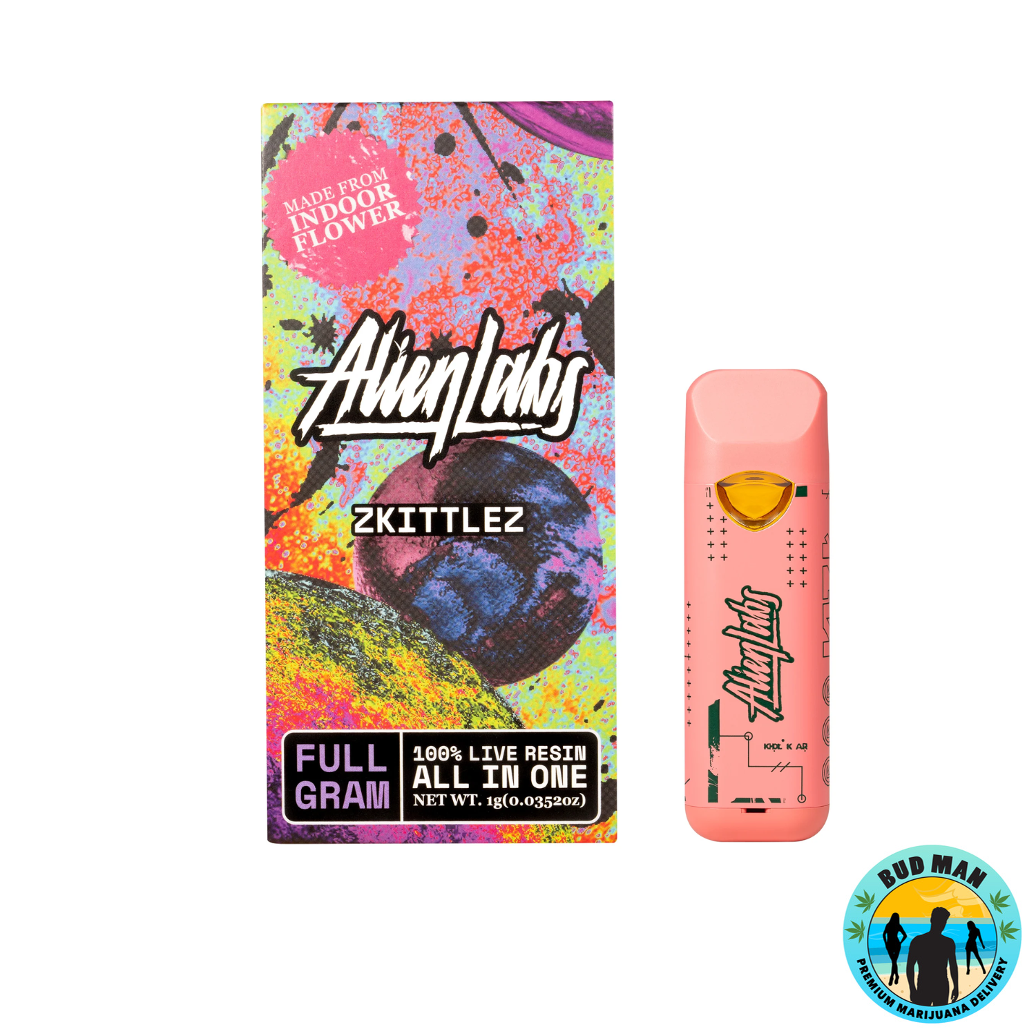 Alien Labs All In One Disposable Vape (1 gram 7 options) Bud Man