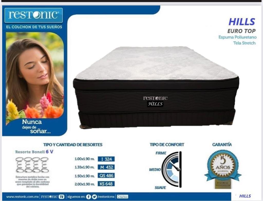 COLCHÓN HILSS RESTONIC KING SIZE Buen Mueble