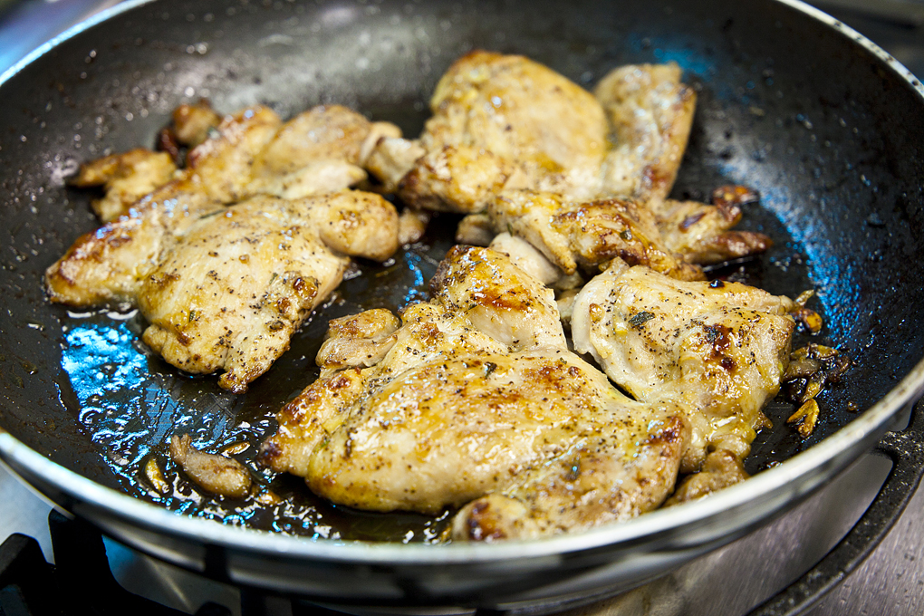 Muslos de pollo al limón y miel