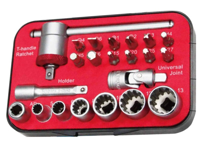 22PCS THANDLE RATCHET TOOL SET (22PCTRT) Buffalo Tools'