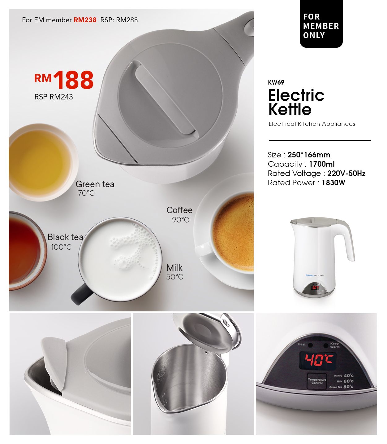 Coffee Electric Kettle Malaysia / Bonvita Electric 0 5l Mini Kettle