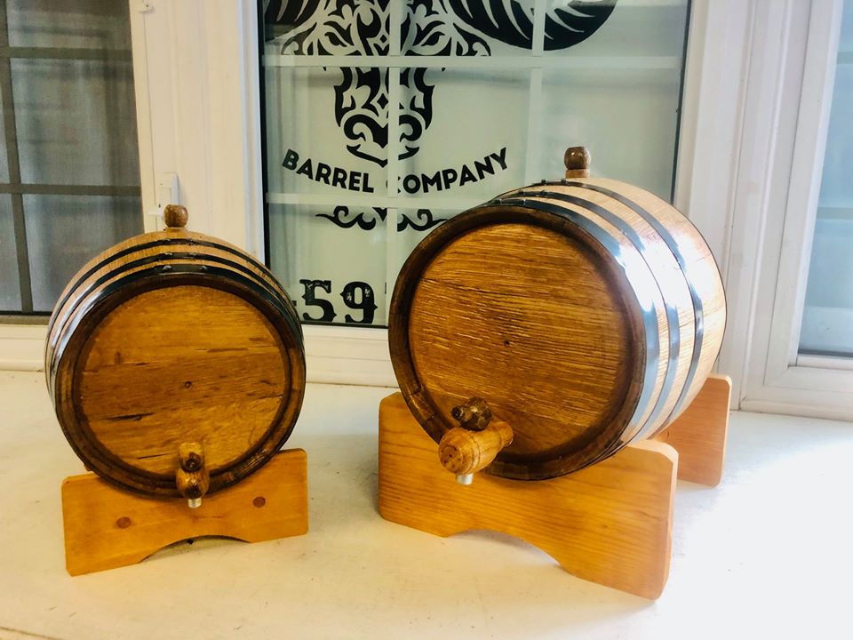 2.5 Gallon Oak Barrel Medium Charred 10 Liter Buffalo Barrel Company