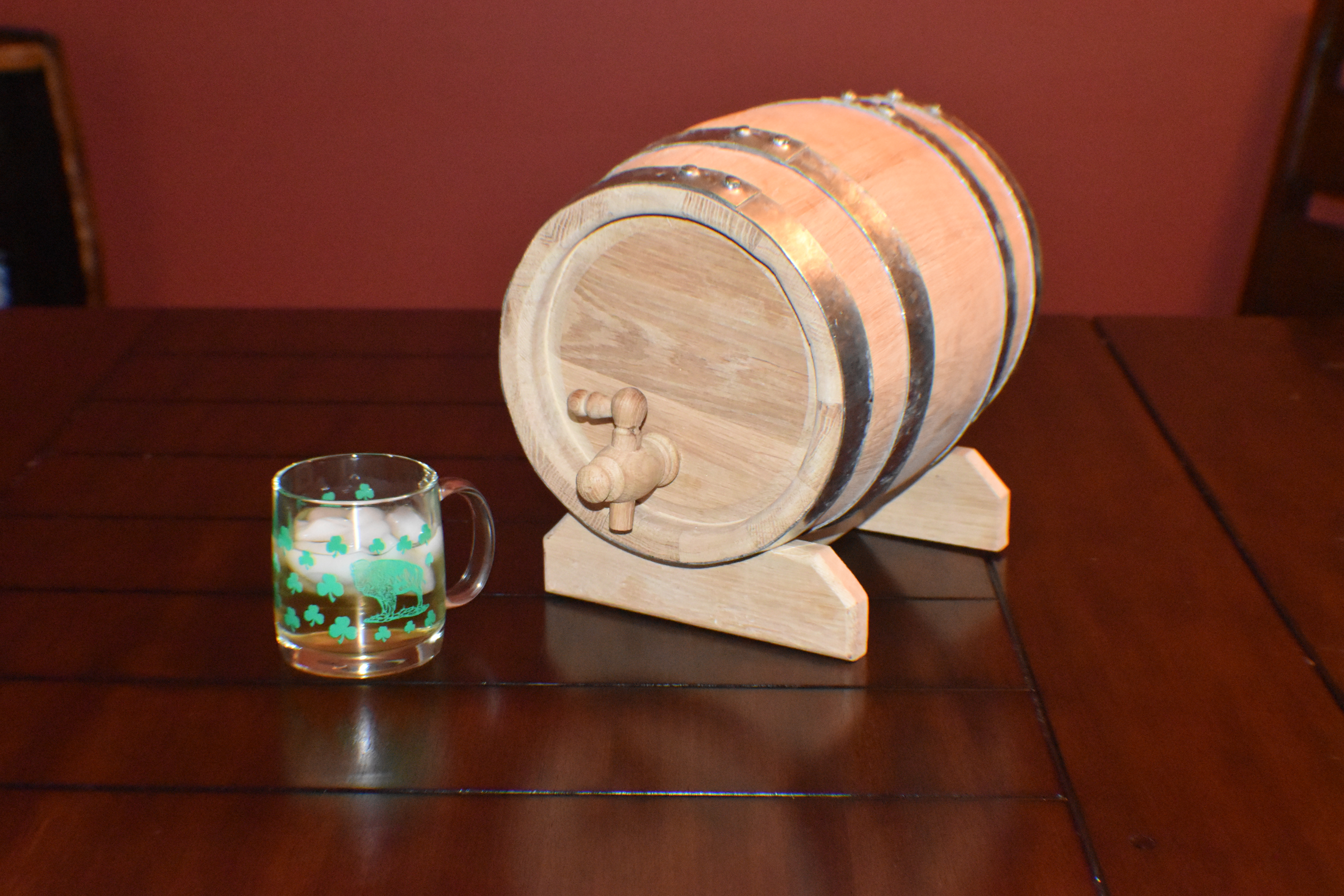 8 Gallon Oak Barrel Medium Charred 30 Liter Buffalo Barrel Company