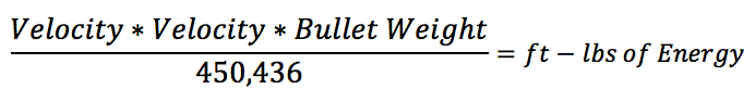 BULLET “ENERGY” (ftlbs) VERSUS “TKO” EFFECTIVENESS ON BIG GAME