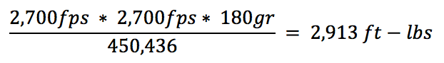 BULLET “ENERGY” (ftlbs) VERSUS “TKO” EFFECTIVENESS ON BIG GAME
