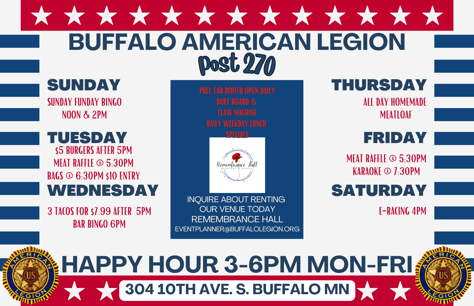 Buffalo American Legion Bar & Grill in Buffalo, MN Uniting Patriots