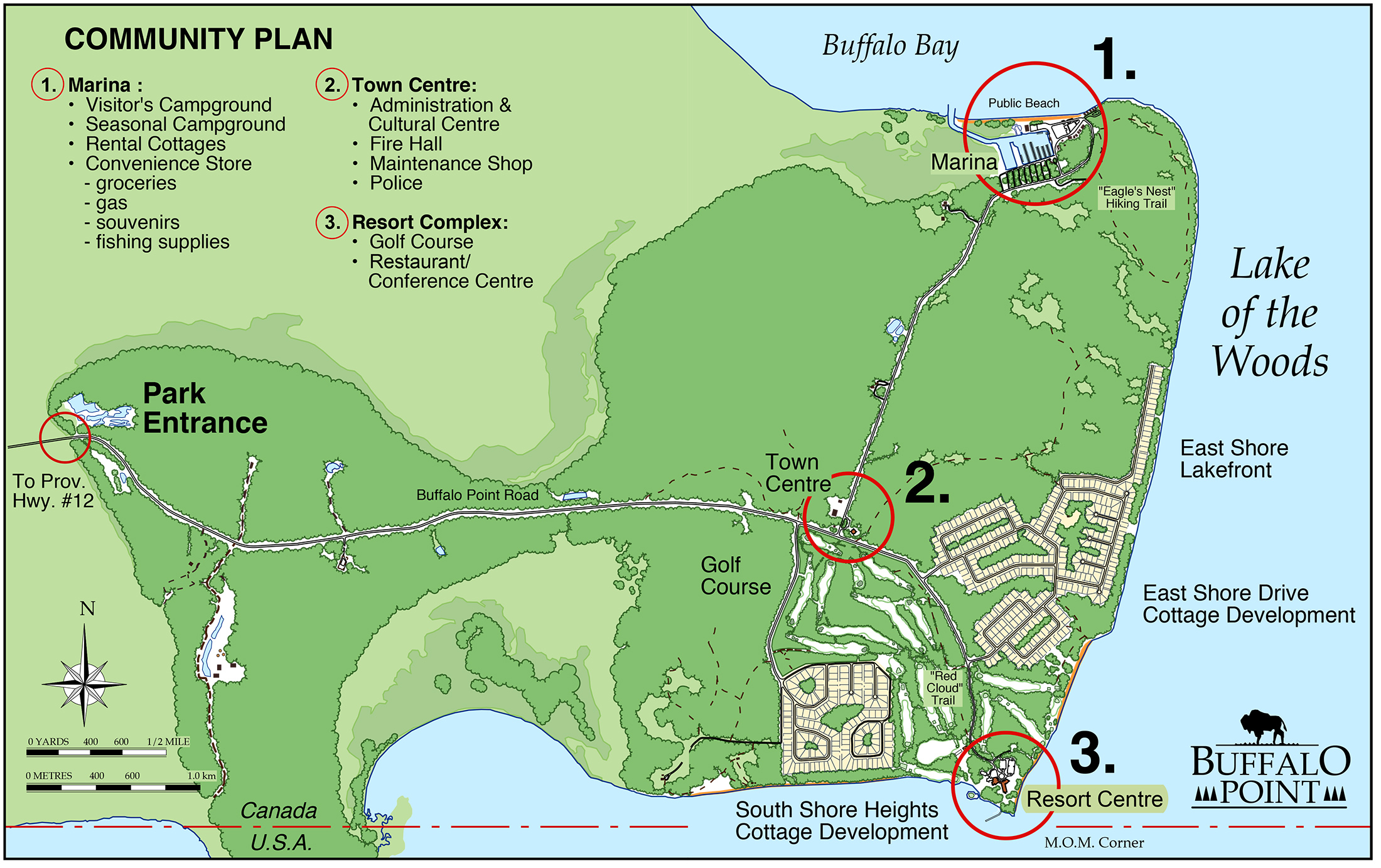 Maps Buffalo Point Resort Lake of the Woods Resorts, Cottages, Golf