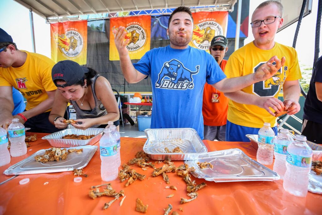 College Wing Eating Competition The National Buffalo Chicken Wing