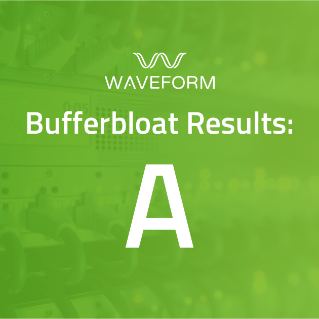 Bufferbloat and Speed Test Waveform