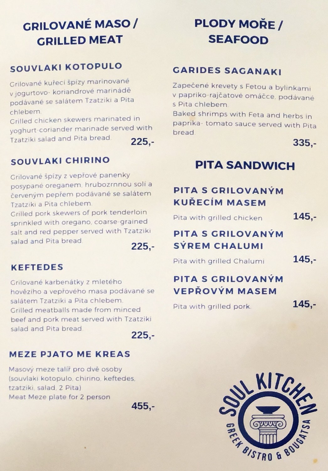 Soul Kitchen Greek Bistro and Bougatsa, Vinohrady, Prague The Prague