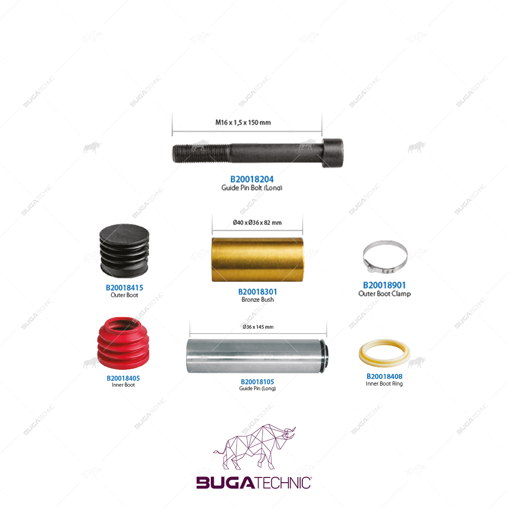 K000935 Caliper Guides & Seals Repair Kit for Buga Technic