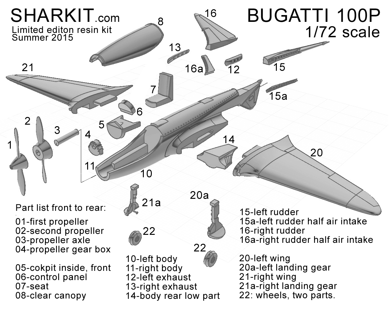 the Bugatti Page Bugatti 100P Record Plane in 1/72 Scale
