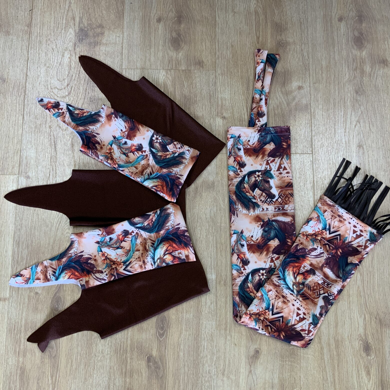 MANE & TAIL BAG PACK MEDIUM length Aztec Horse & Chocolate Buggez