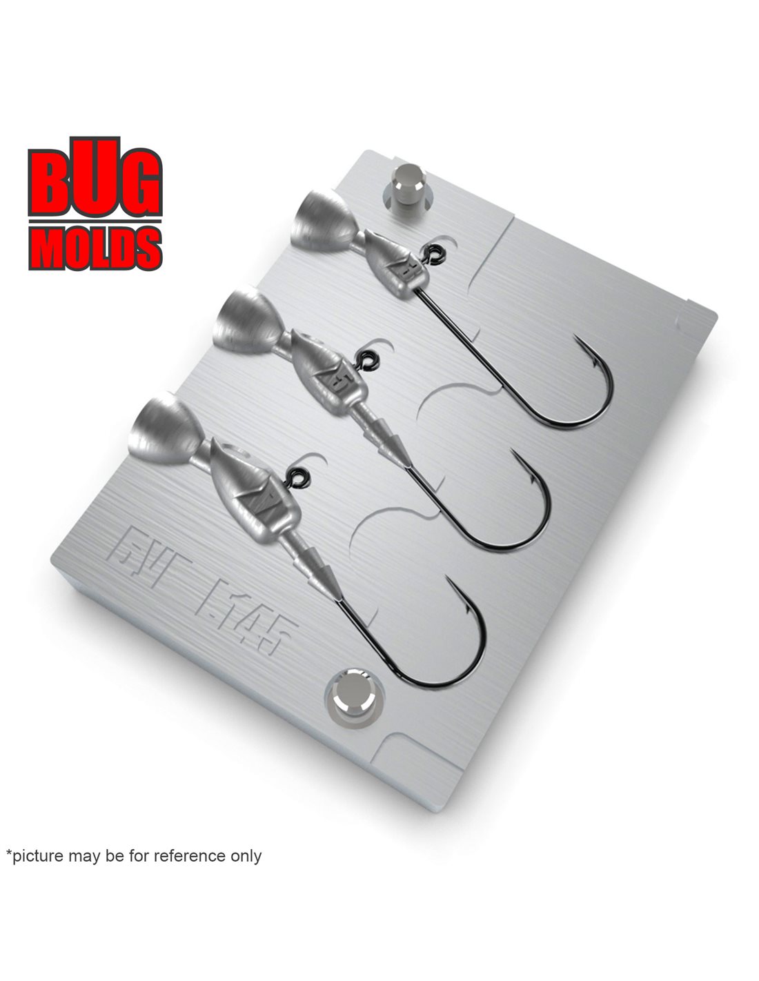 Aluminum CNC Mold Jig Head Fish Shape 37g 3cav 357g ID L145 for do