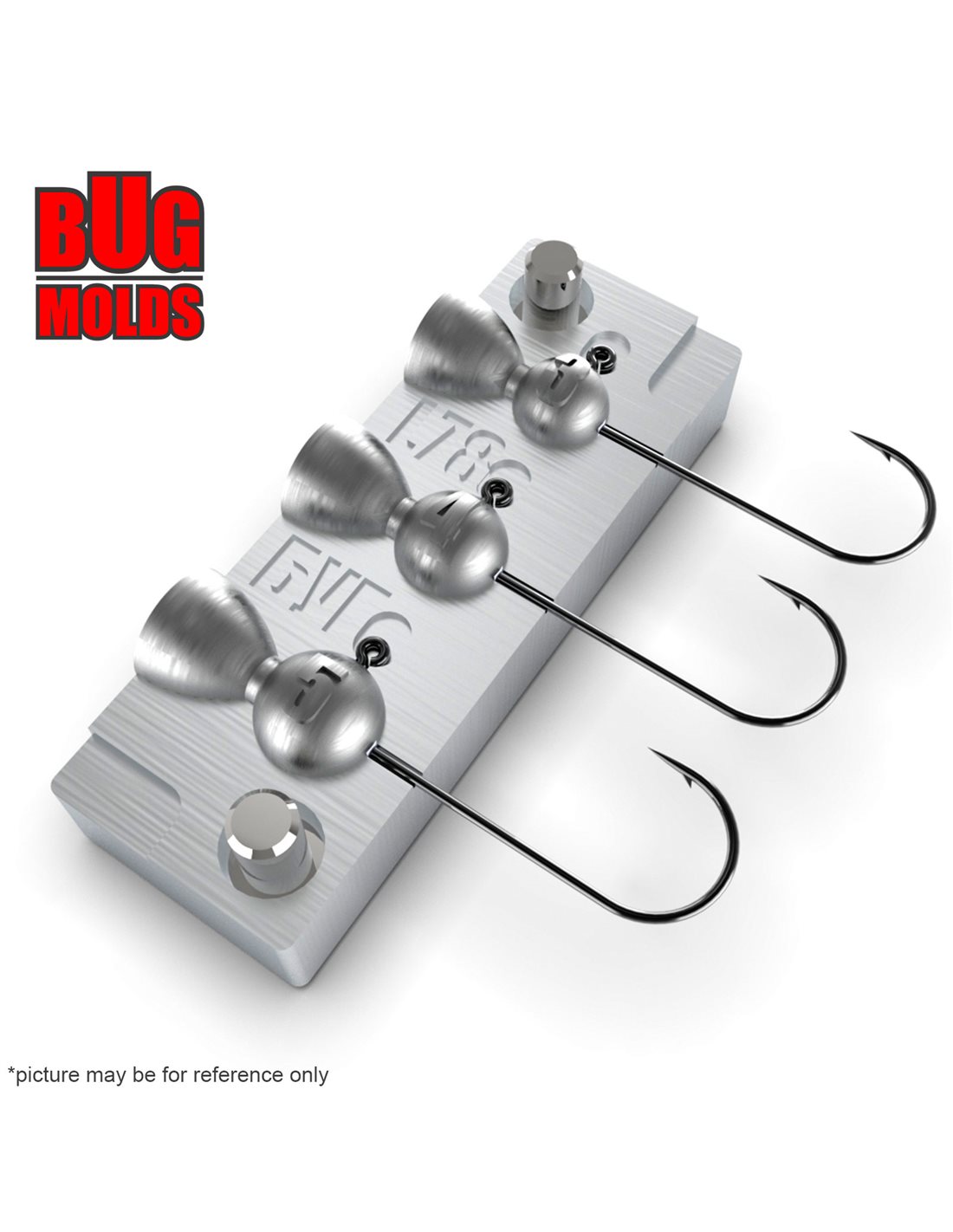 Aluminum CNC Mold Jig Head Round Shape 35g 3cav 345g ID L78 for do