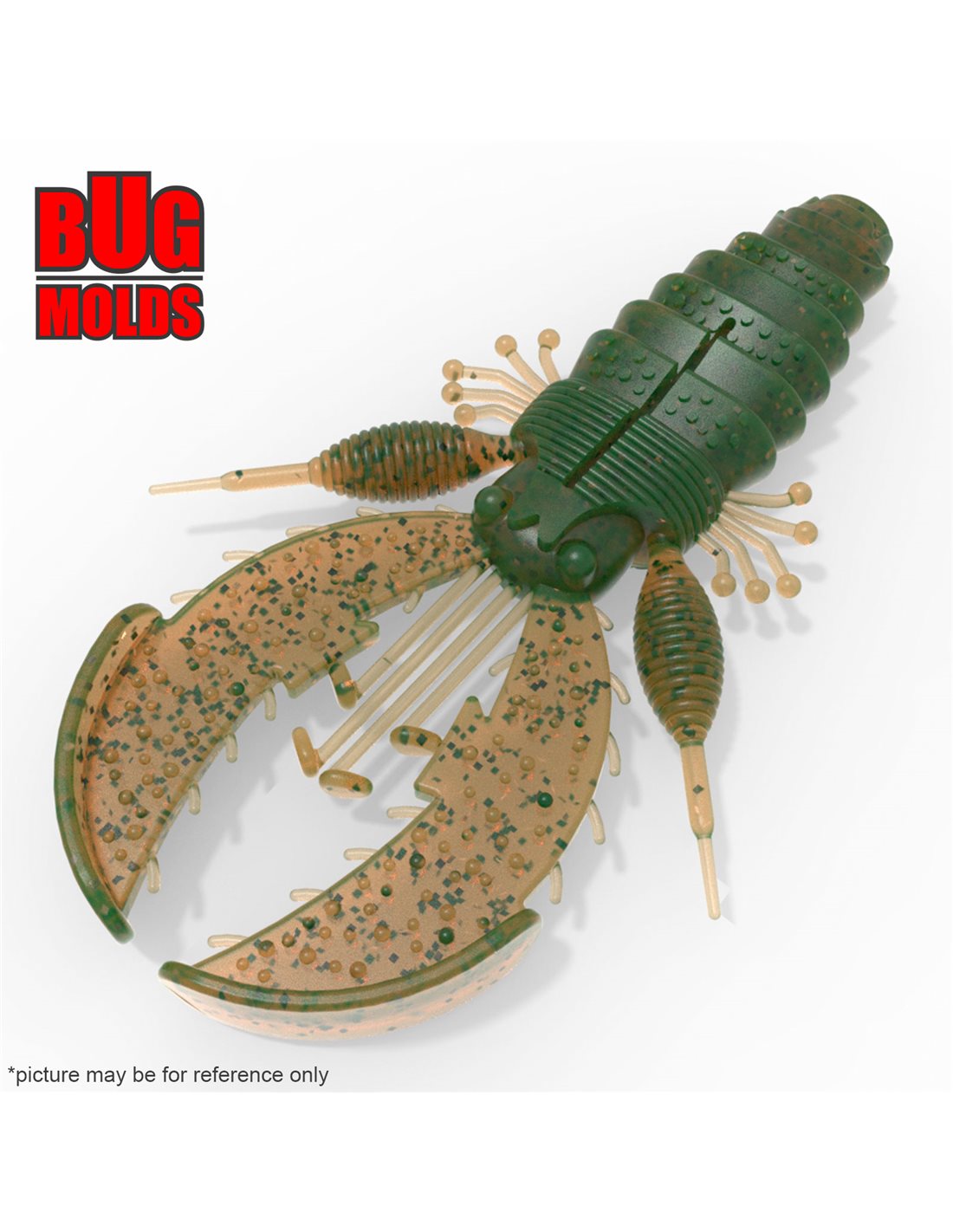 Aluminum stone plastic soft bait mold Creecraw 3,4 inch inch model C461 Bugmolds doit making