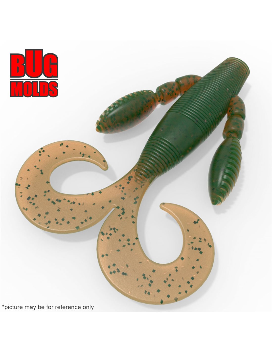 Aluminum stone plastic soft bait mold Mermaid 3,75 inch inch model C487 Bugmolds doit making