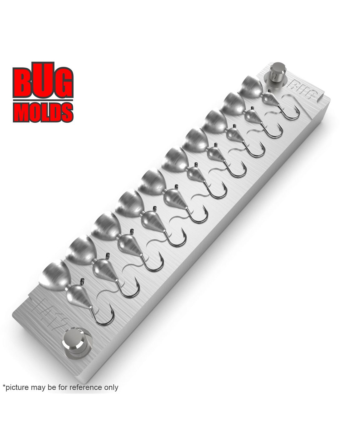 Aluminum CNC Mold Ice Jig Pelkie Ice Jig 0,440,88g 10cav 0,440,440