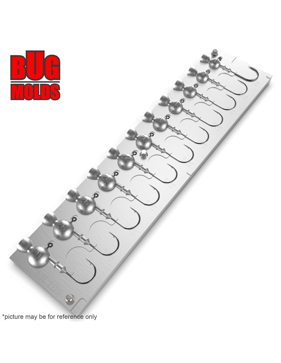 Aluminum CNC Mold Jig Head Round Shape Lead Bait Keeper 1030g 11cav