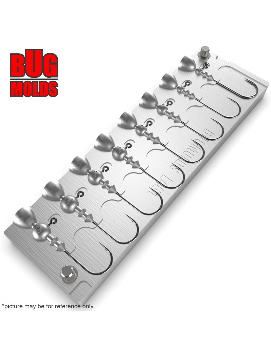 Aluminum CNC Mold Jig Head Round Shape Lead Bait Keeper 14g 8cav 11