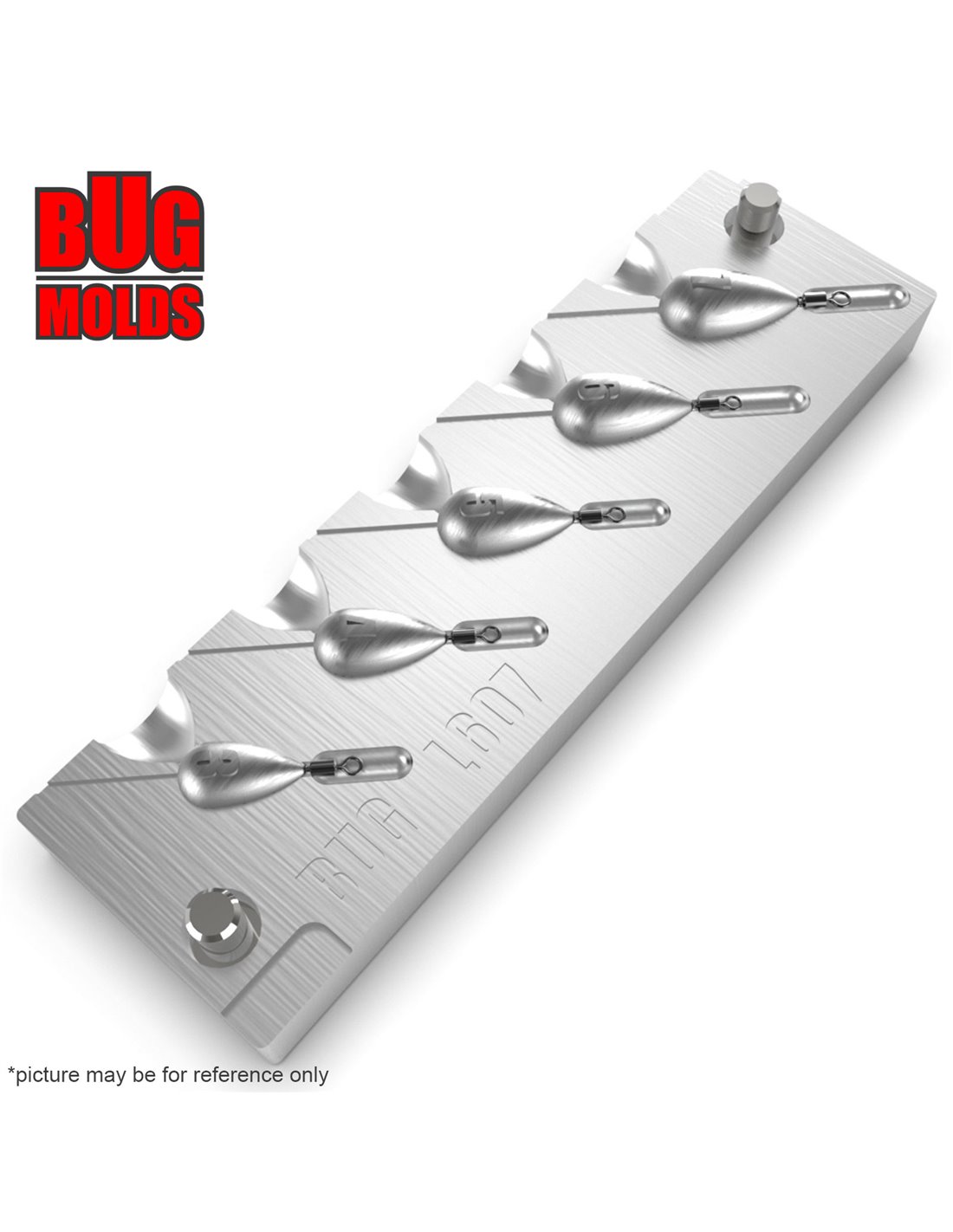 Aluminum CNC Mold Jig Rig Pear Punchball Shape 37g 5cav 34567g