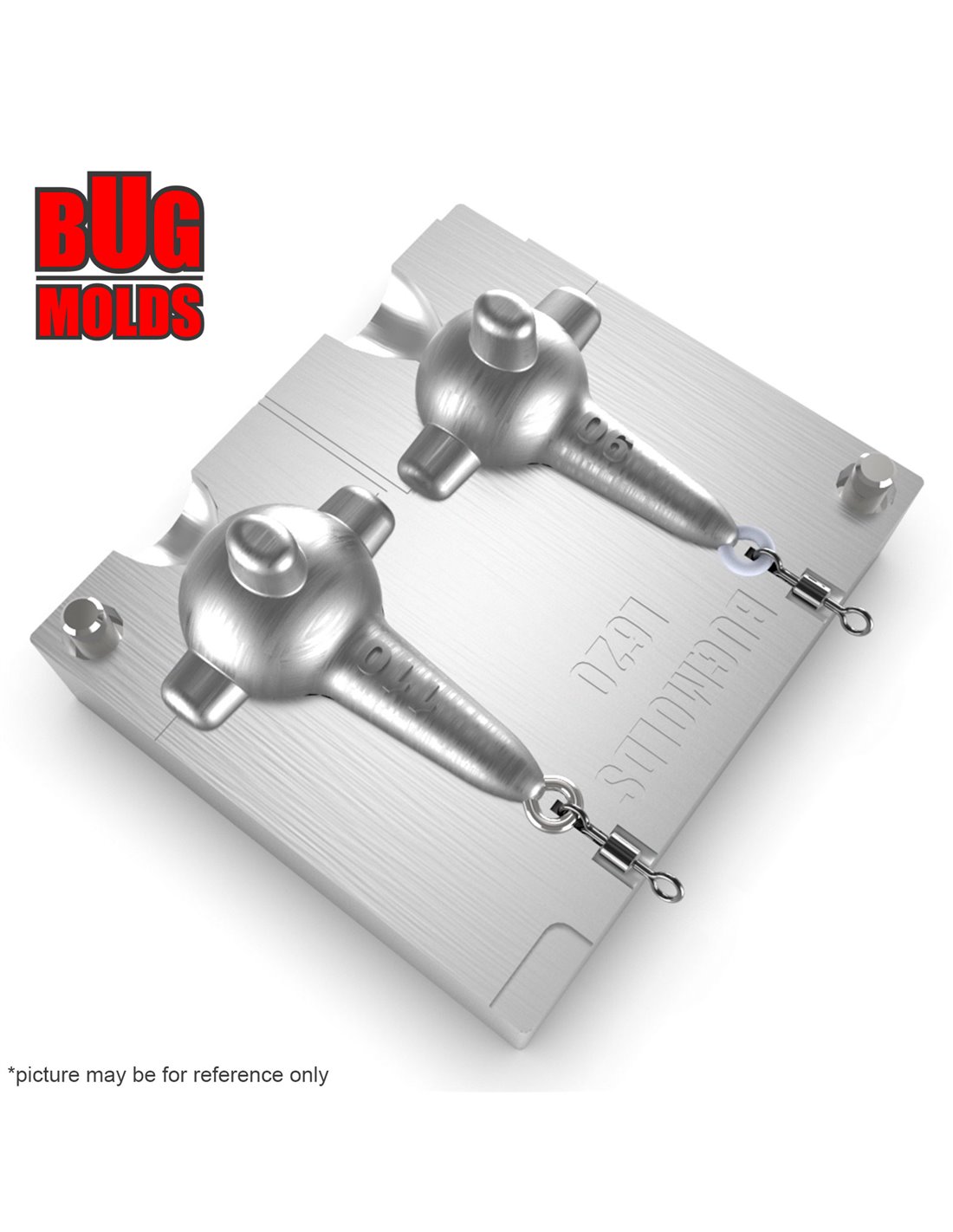 Aluminum CNC Mold Carp Sinker Bulava 90110g 2cav 90110g ID L620 for