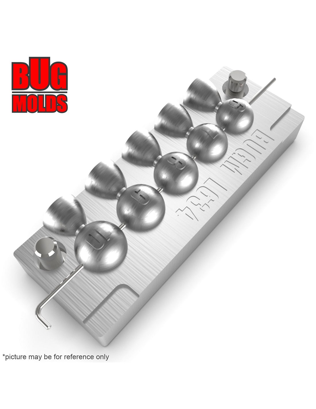 Aluminum CNC Mold InLine Sinker Ball Lead 610g 5cav 678910g ID