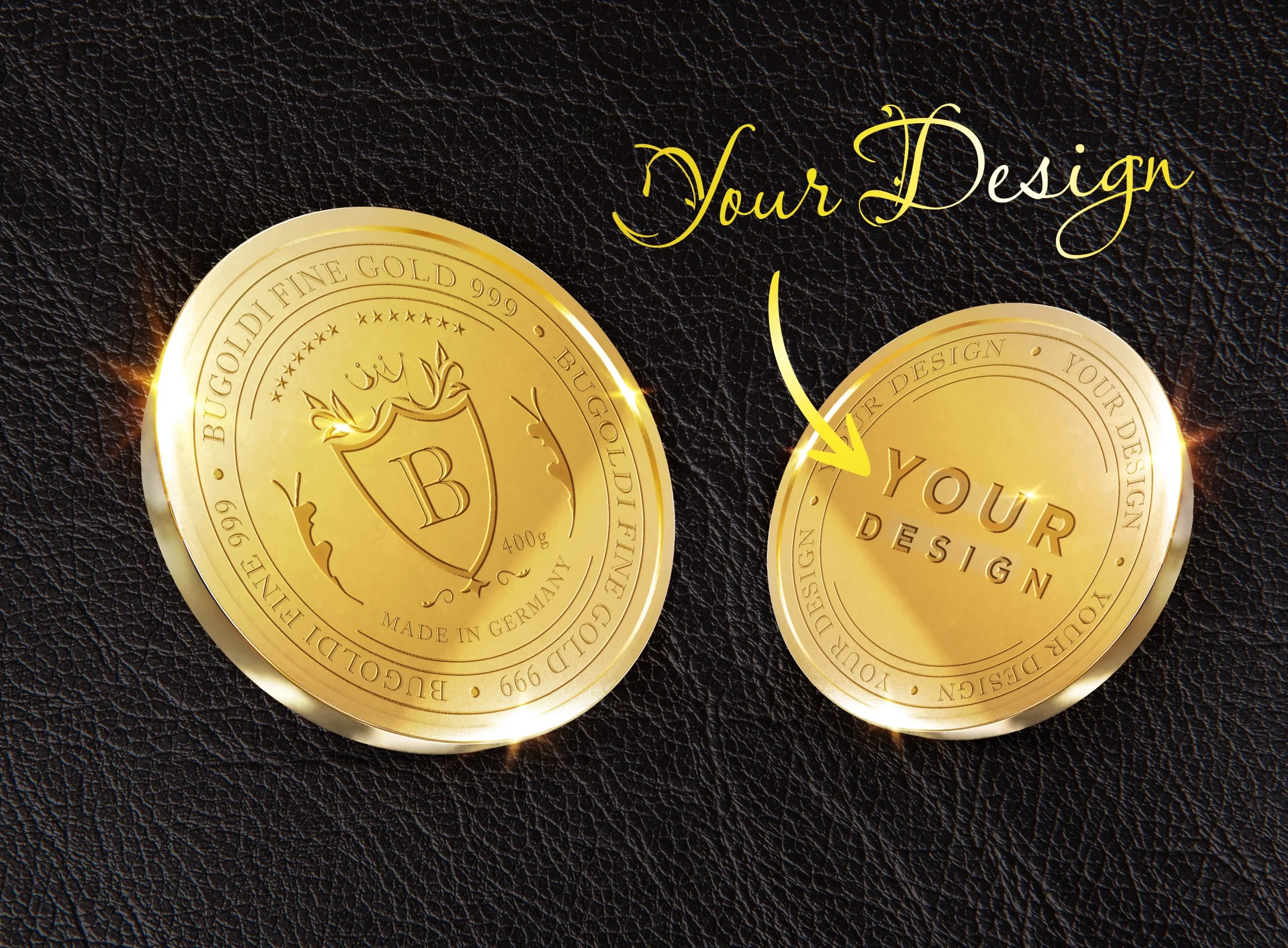 Individual Gold Coin XXL Round Bugoldi