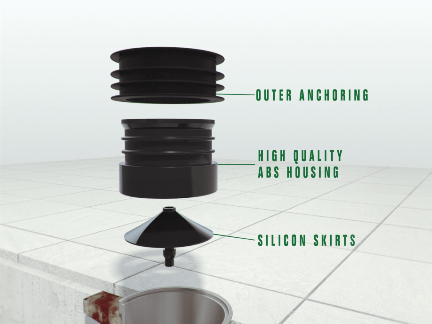 Green Drain Waterless Trap Seal for Floor Drains Best Pest Control