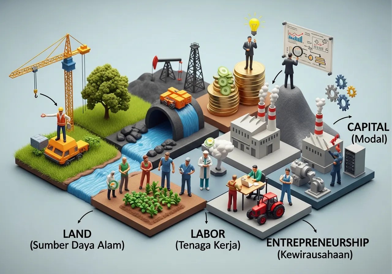 FaktorFaktor Produksi Pengertian, Jenis, dan Perannya dalam Kegiatan