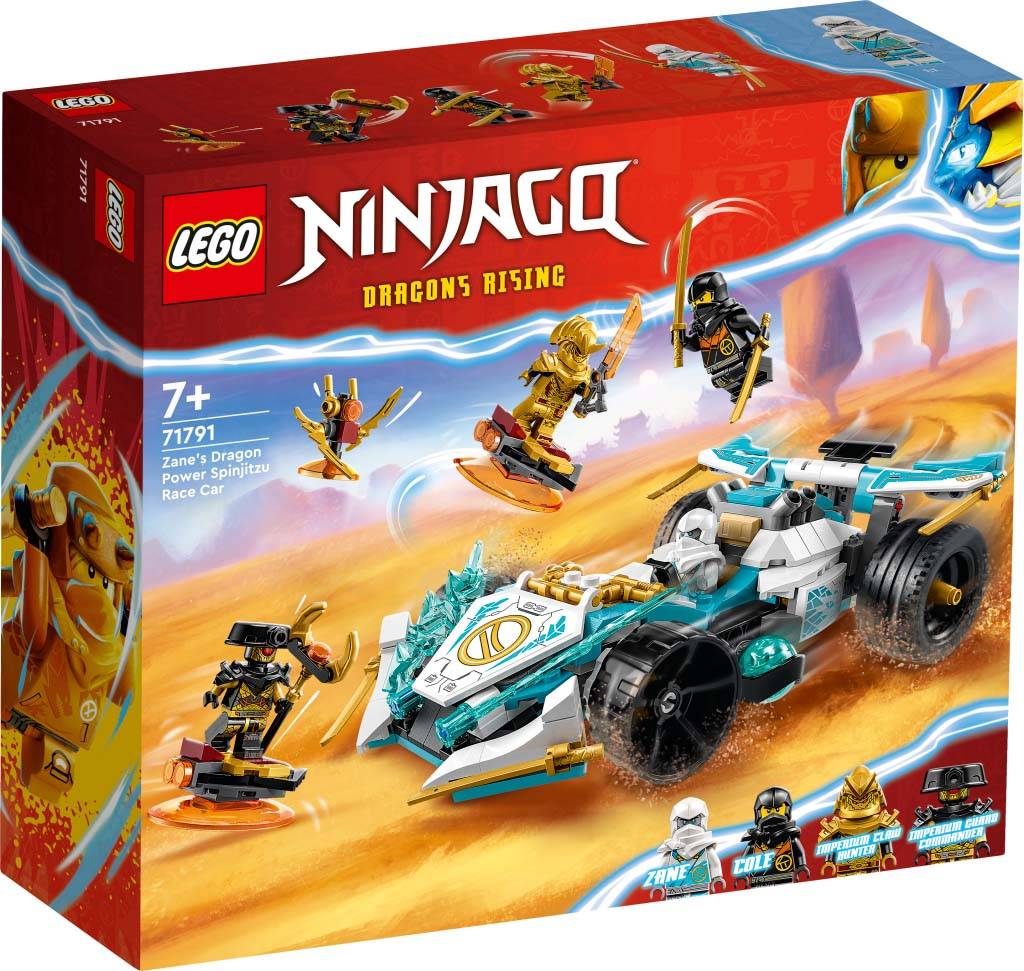 LEGO® NINJAGO® 71791 Zane’s Dragon Power Spinjitzu Race Car Build and