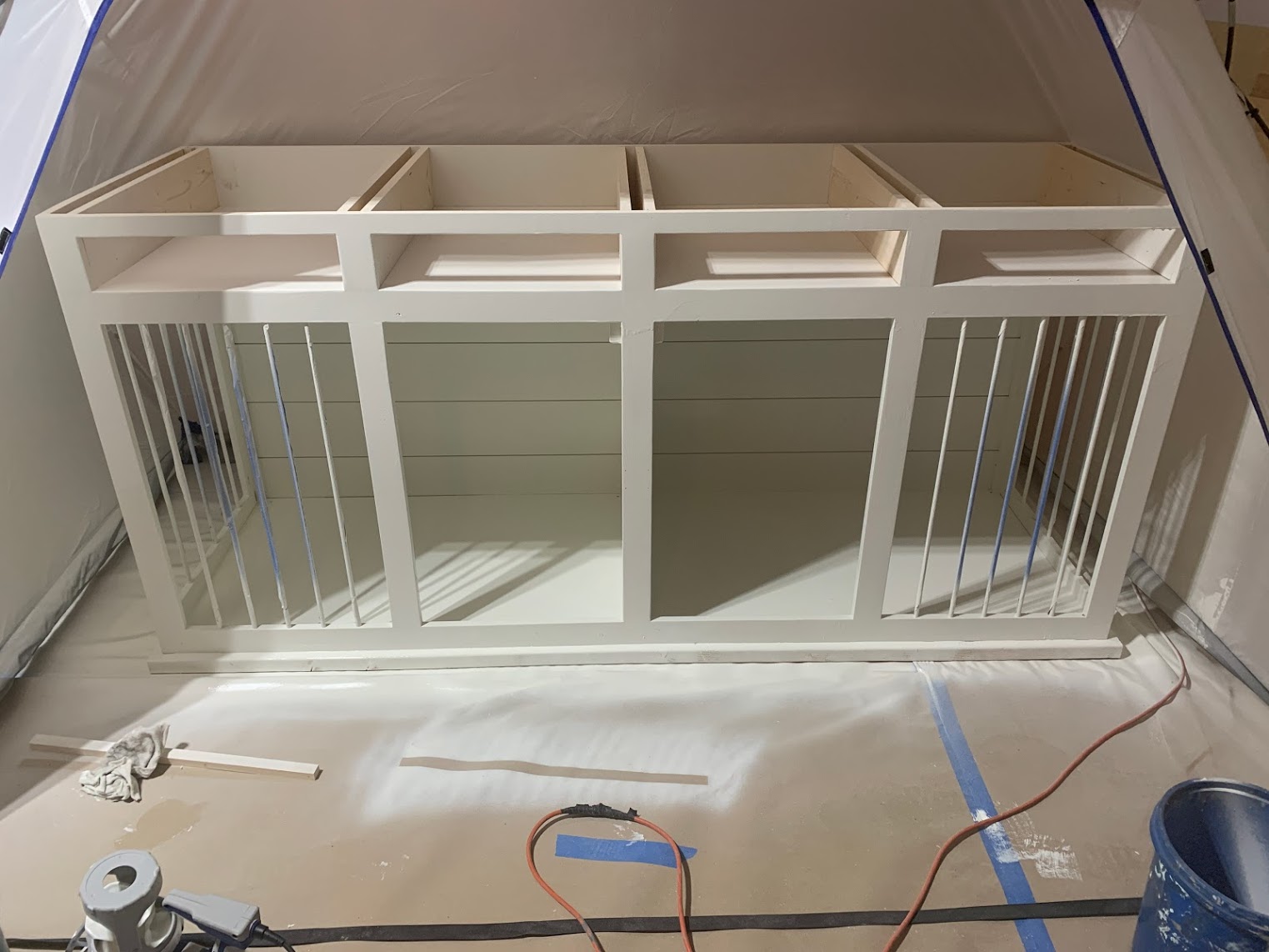 Tall Double Dog Kennel TV Stand DIY Plans Build Blueprint