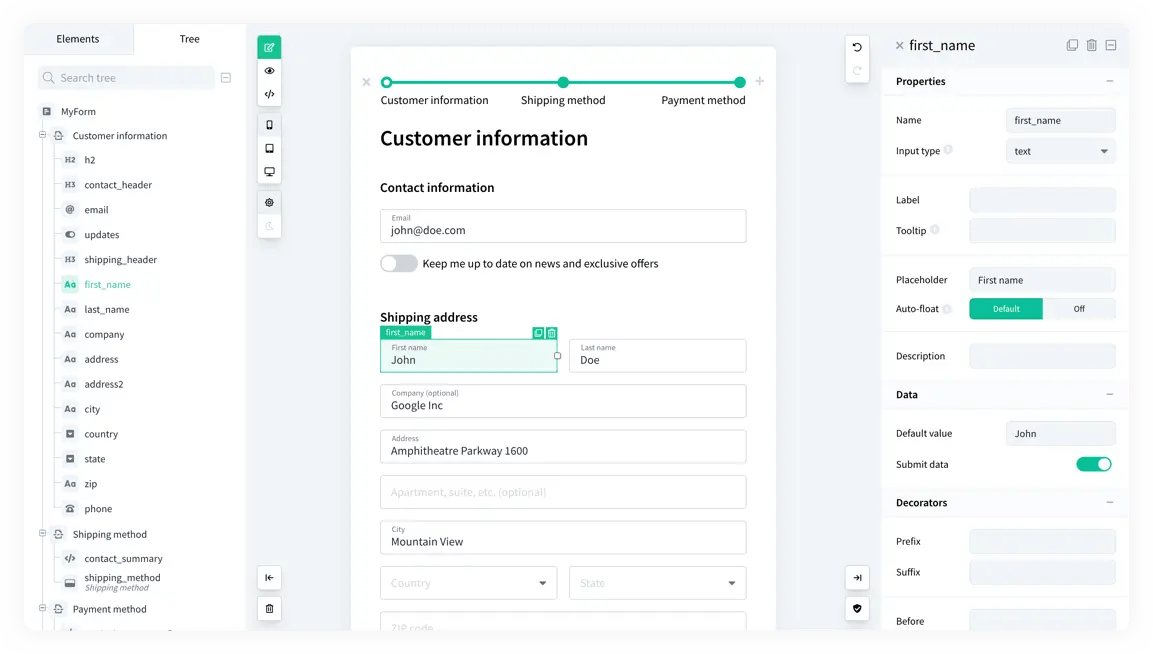Vueform Builder Form Builder for Vue.js