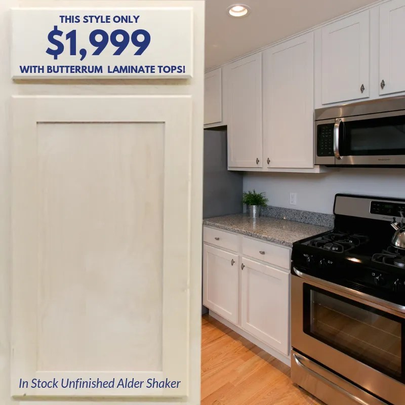 Unfinished Alder Shaker In Stock Builders Surplus