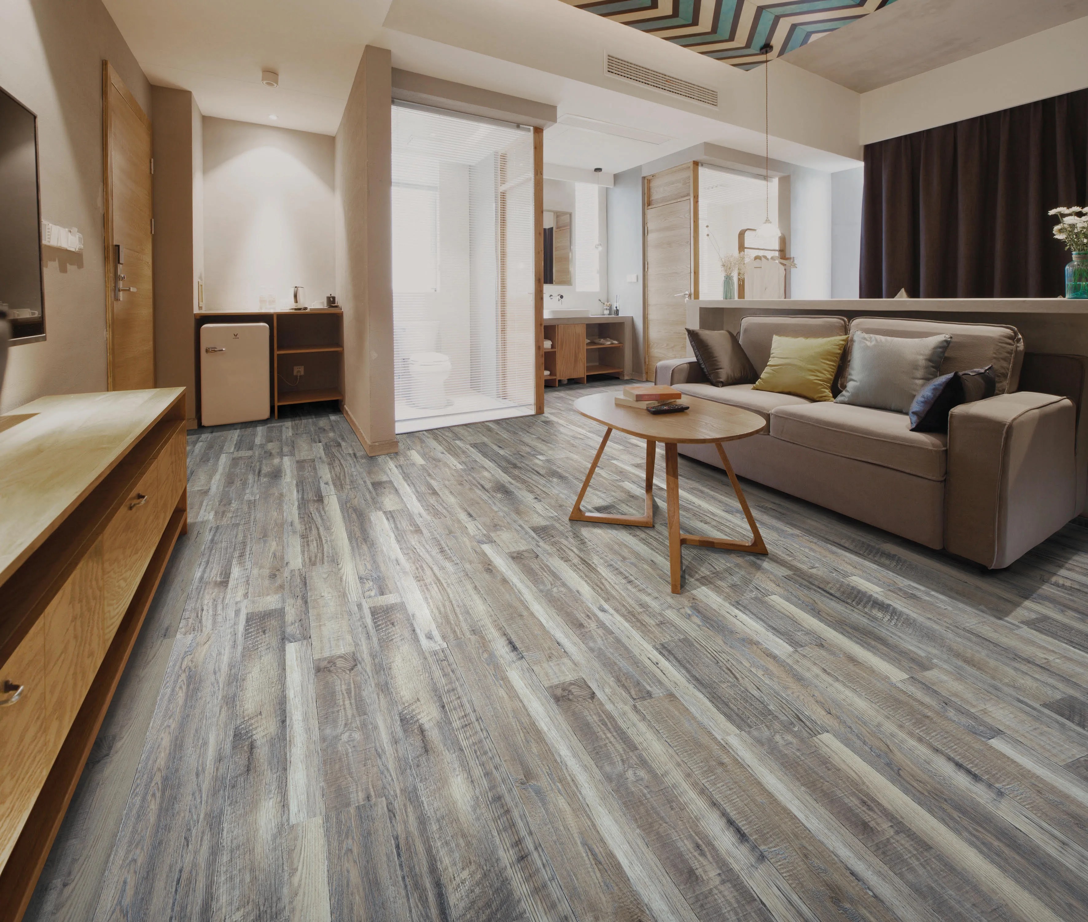 7" x 48" Clairmont Solitary Grey Luxury Vinyl Flooring 3.5MM 6MIL