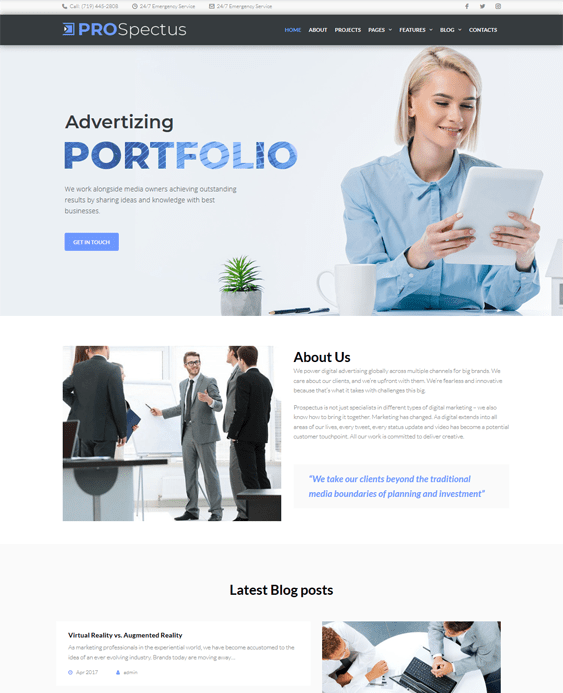 8 of the Best Advertising Agency WordPress Themes