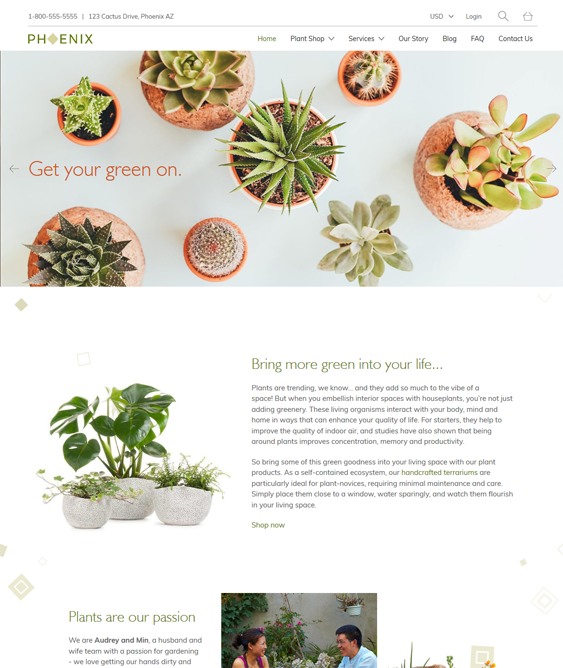Responsive Shopify Themes For Selling Plants And Flowers Online