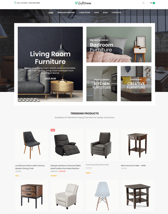 10 of the Best Themes for Furniture Stores