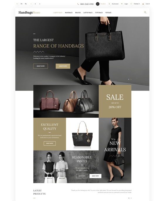 10 of the Best OpenCart Themes for Selling Purses, Handbags, & Backpacks