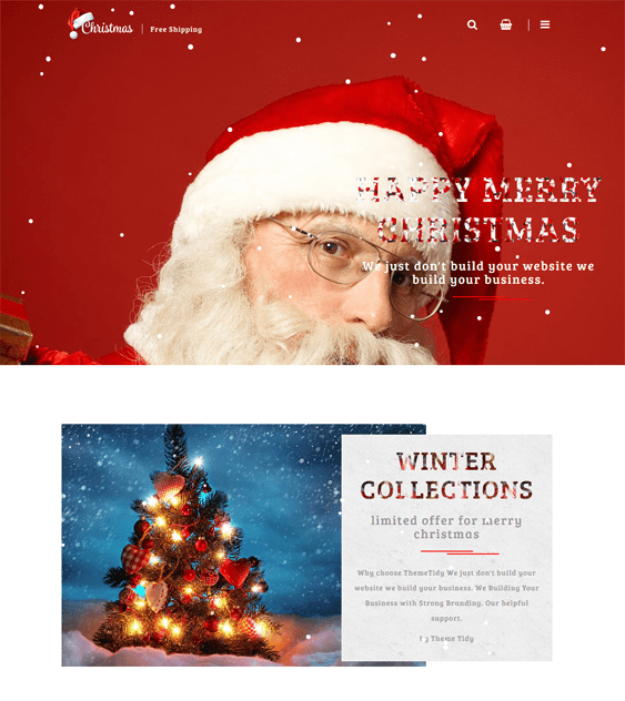 Shopify, Magento, And OpenCart Themes For Christmas sites