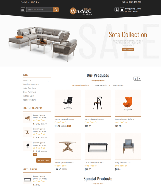 12 of the Best Themes for Furniture Stores