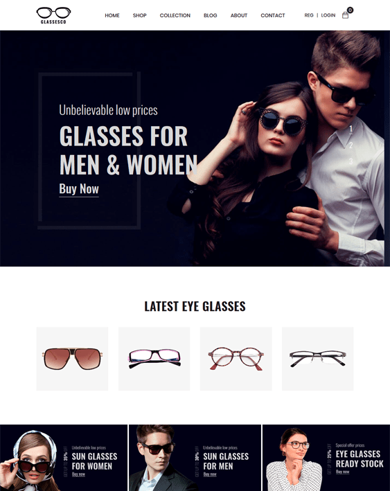 Shopify Themes For Selling Eyewear And Sunglasses Online