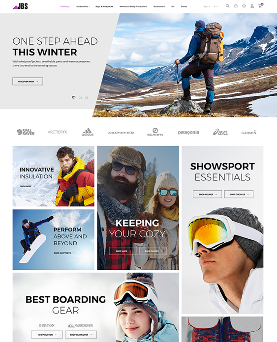 5 of the Best Themes for Winter Sports Stores