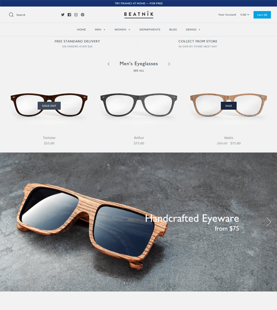 Shopify Themes For Selling Eyewear And Sunglasses Online