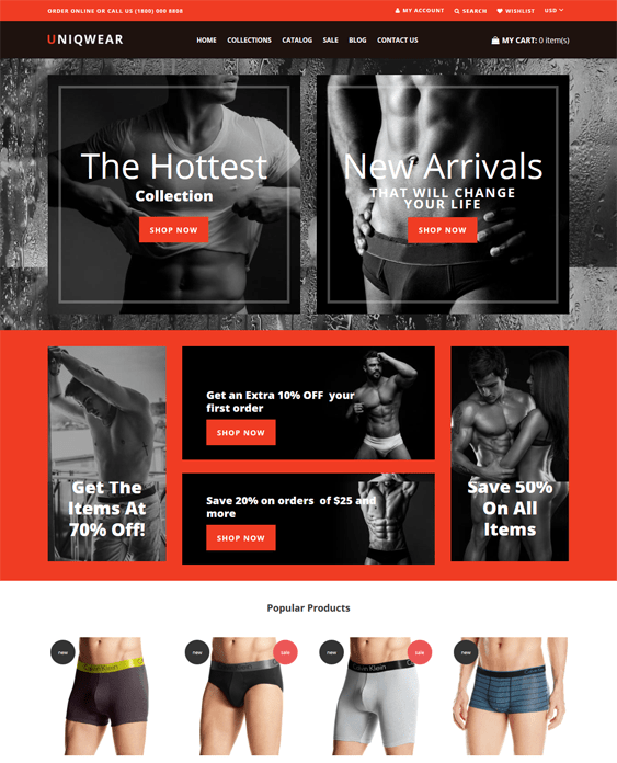 Responsive Shopify Themes For Online Lingerie And Underwear Stores