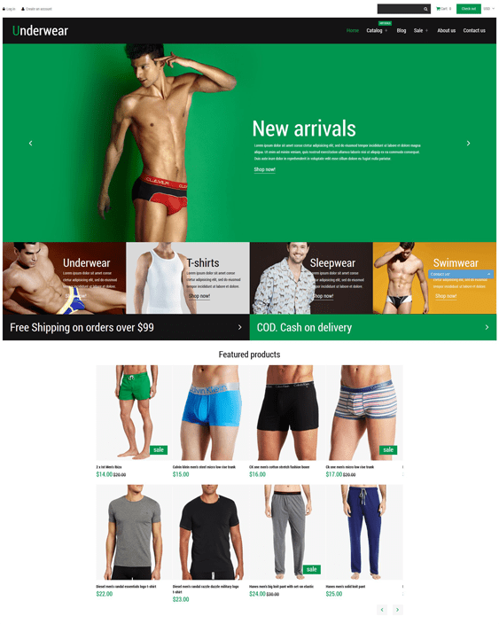 Responsive Shopify Themes For Online Lingerie And Underwear Stores